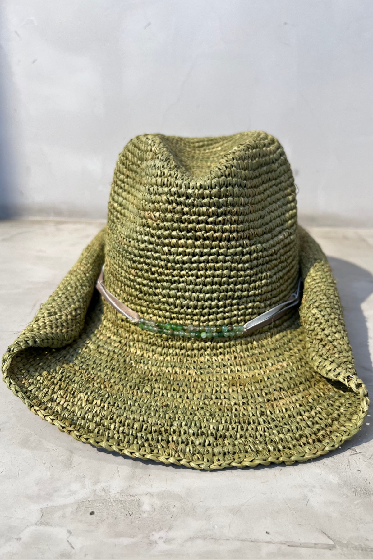 Florabella Lai Cowboy Hat Chartreuse