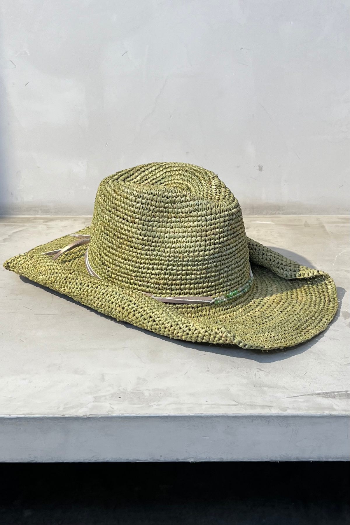 Florabella Lai Cowboy Hat Chartreuse