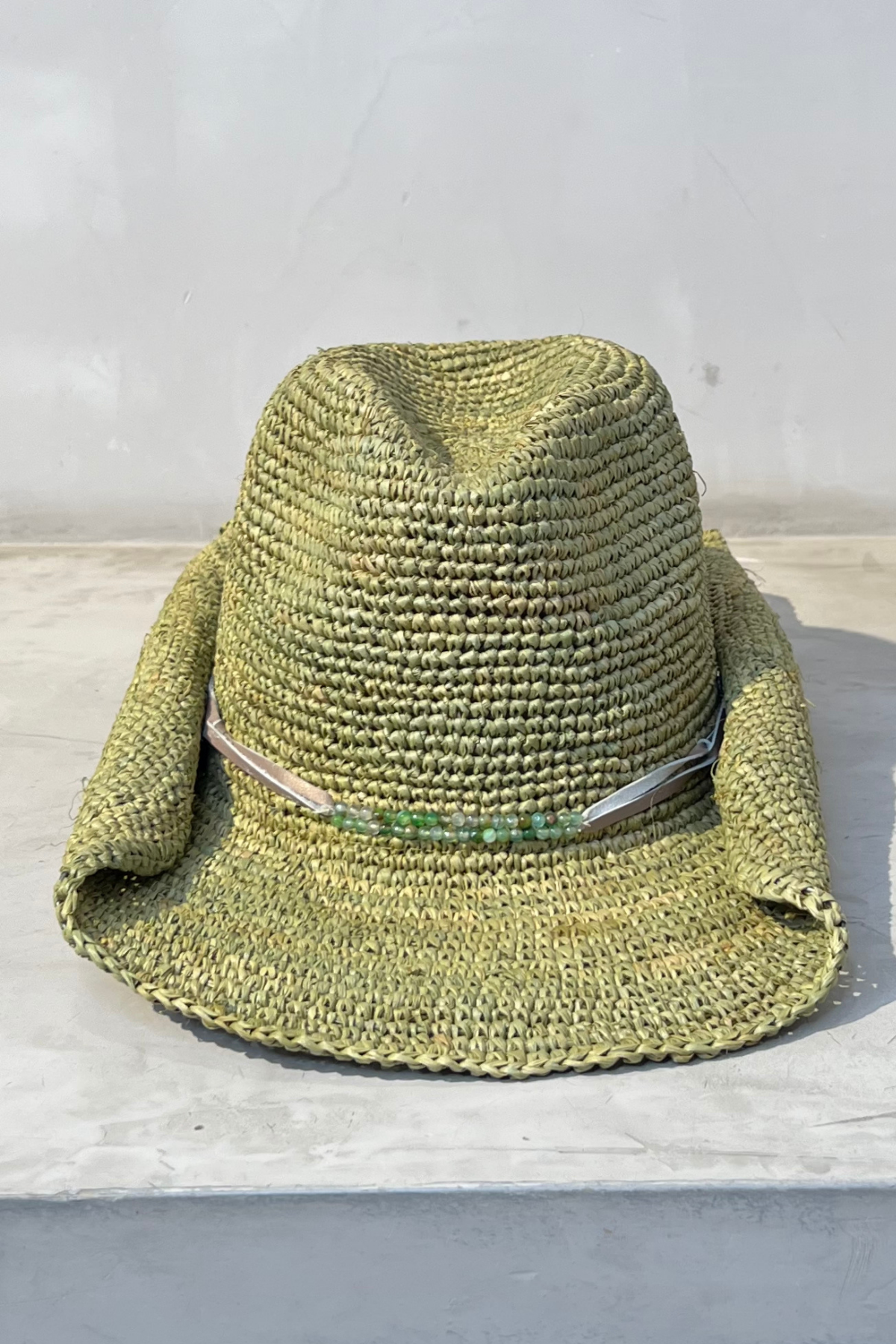 Florabella Lai Cowboy Hat Chartreuse