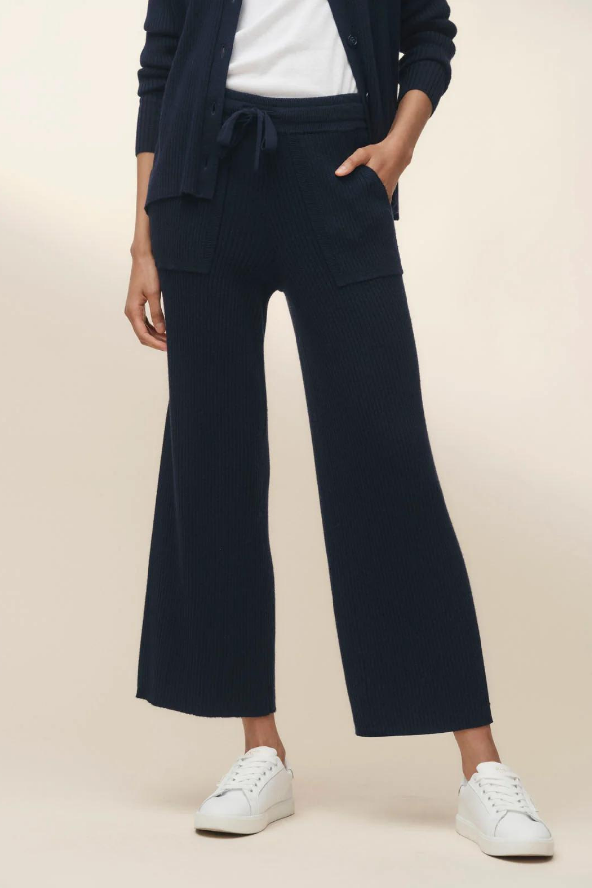 Splendid Georgie Cashblend Rib Pant Navy