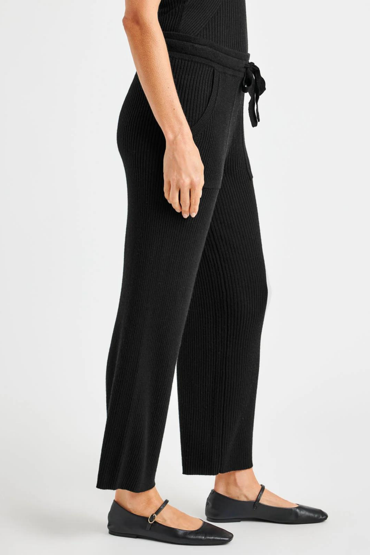 Splendid Georgie Cashblend Rib Pant Black