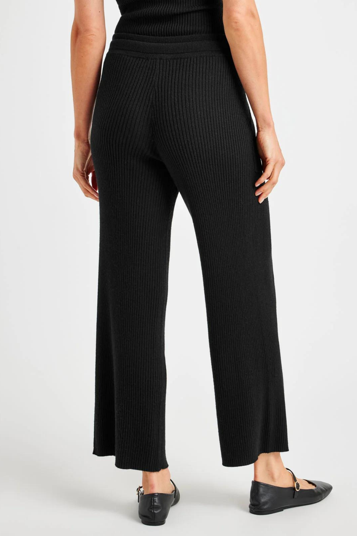 Splendid Georgie Cashblend Rib Pant Black