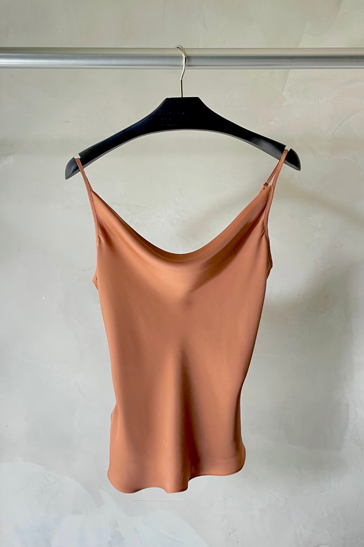 Ramy Brook Abigail Cowl Neck Tank Top Saddle