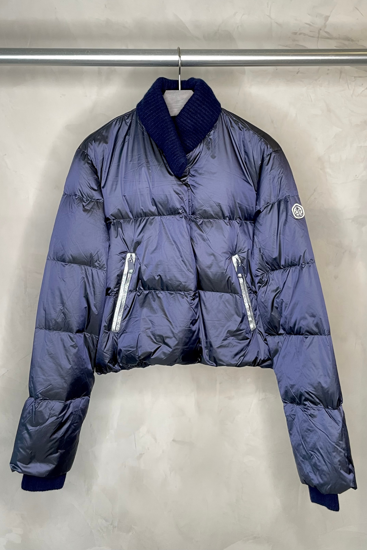 Cortland Park The SG Down Jacket Navy/Silver