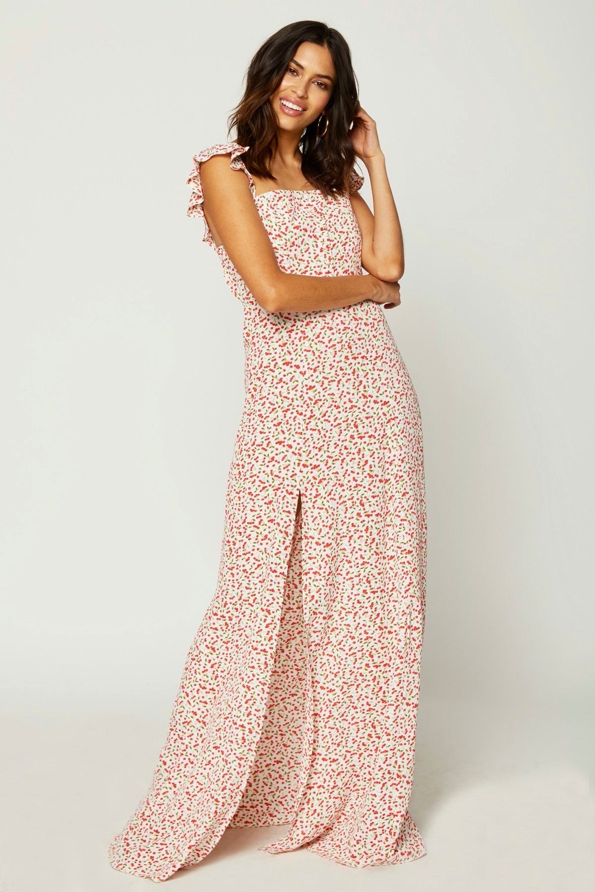 Flynn Skye Bardot Sweet Cherry Pie Maxi Dress