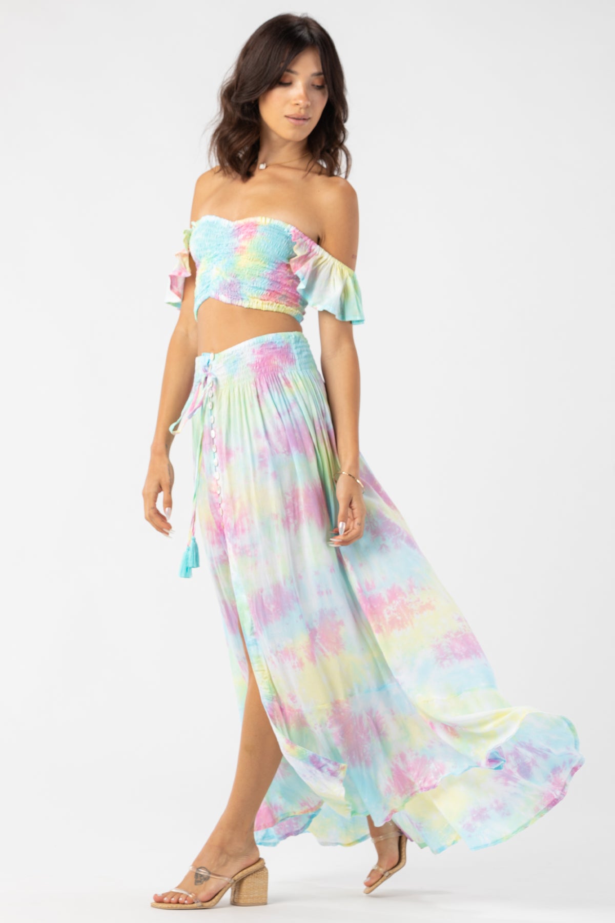 Tiare Hawaii Crop Top & Skirt Set Tosca Violet Smoke