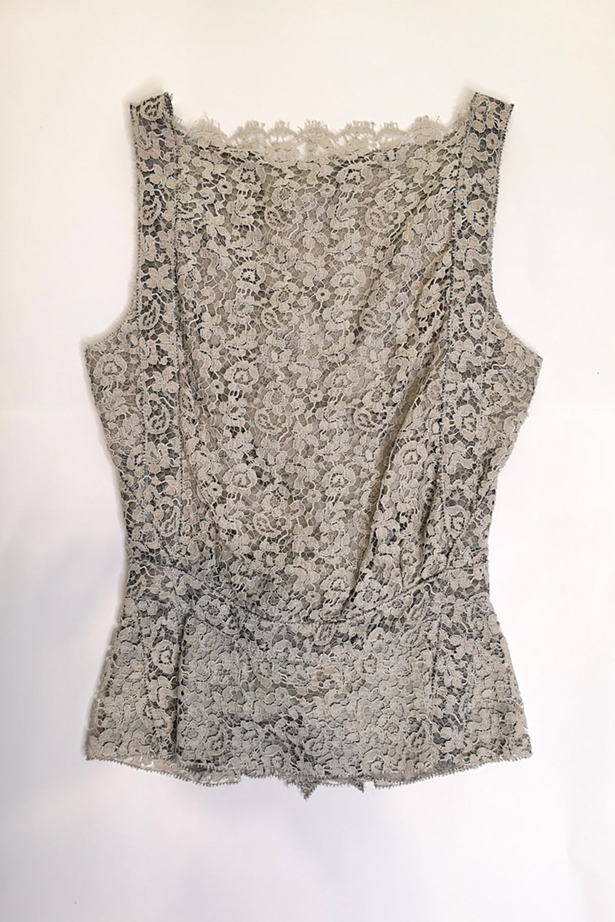 Nina Ricci Grey Lace Top