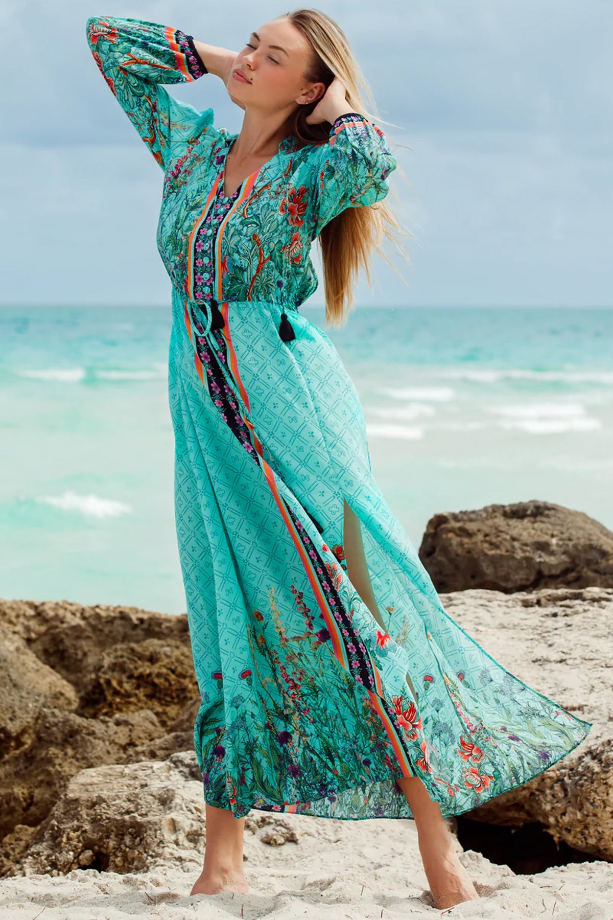 Moda Baronessa Palm Beach Maxi Dress Leon