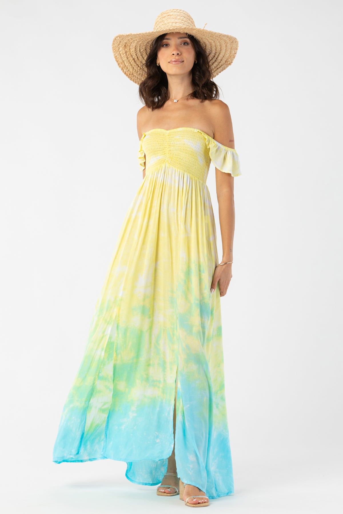 Tiare Hawaii Hollie Maxi Dress - Yellow Green Gradasi