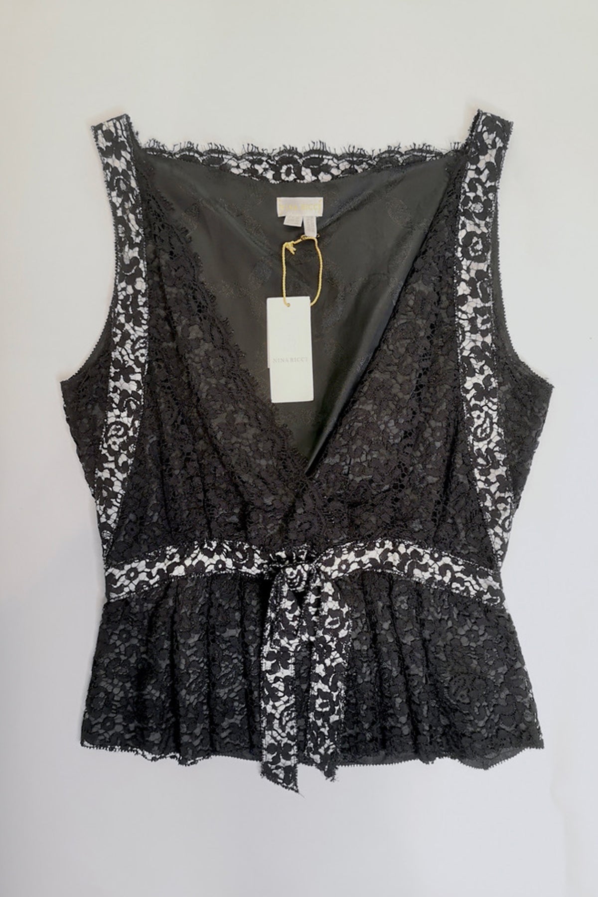 Nina Ricci Black Lace Top