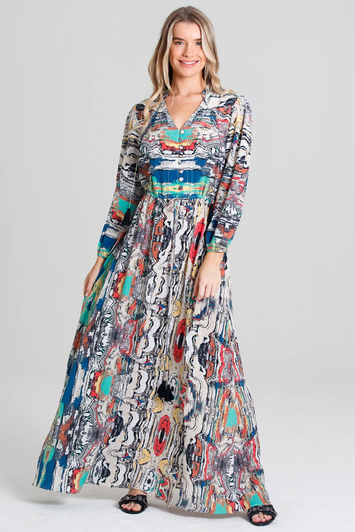 Moda Baronessa Palm Beach Maxi Dress Posada