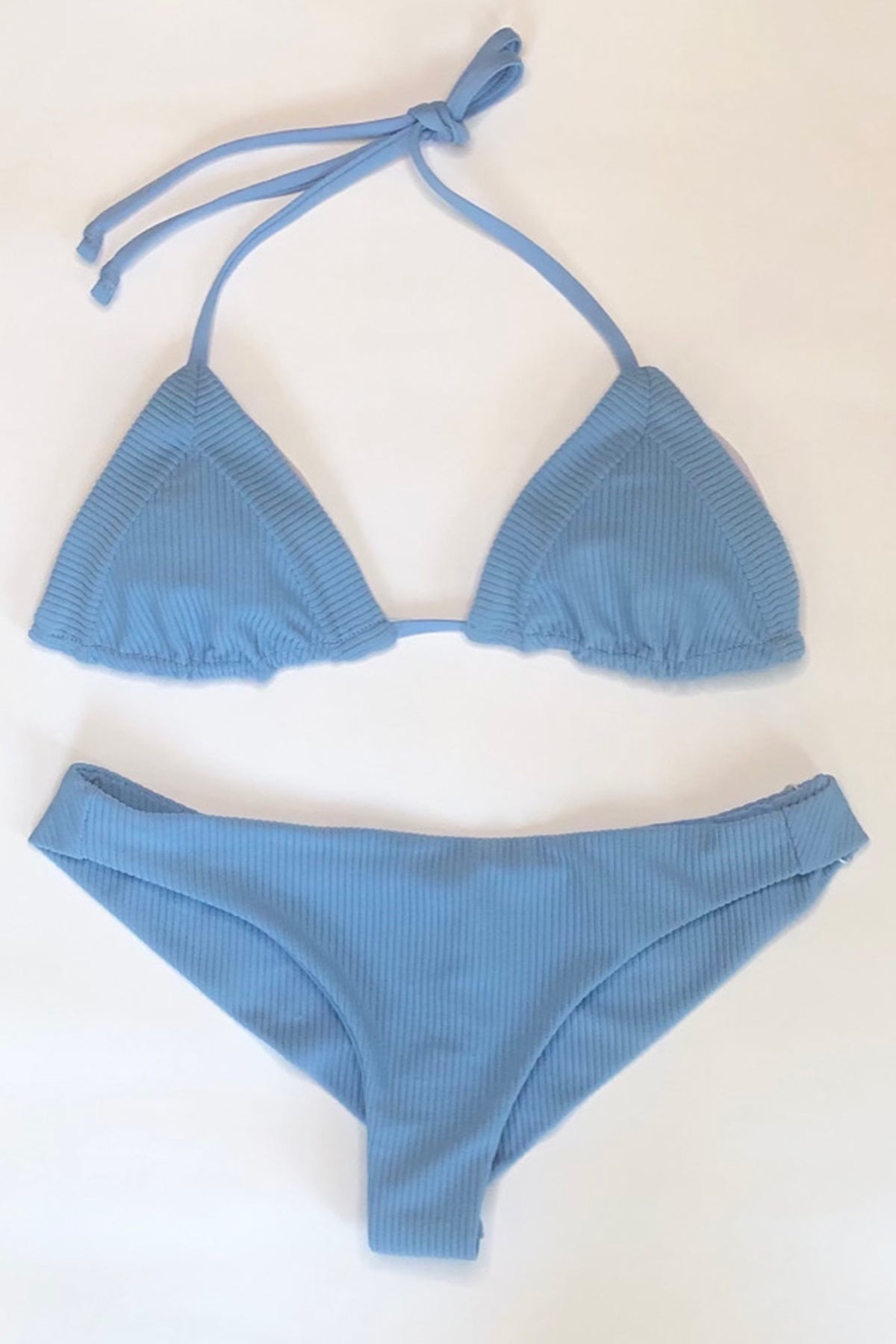 Frankies Sky Ribbed Bikini Chambray