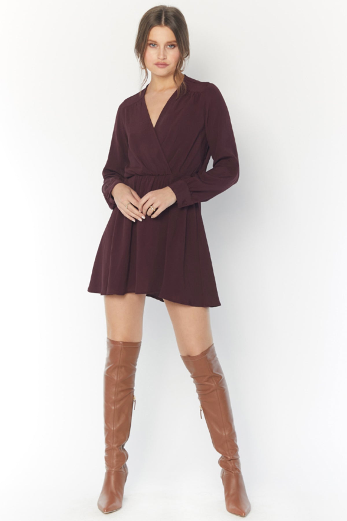 Flynn Skye Elle Plum Mini Dress